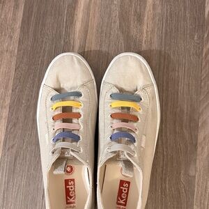 Keds Kids Canvas Sneakers with Colorful Laces